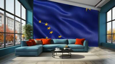 US state flag of Alaska Wall mural