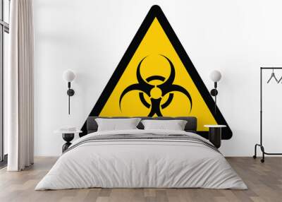 Biohazard danger modern website icon isolated on white background, biohazard warning sign Wall mural