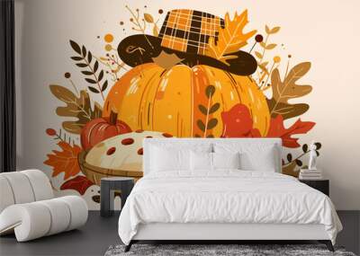 thanksgiving day card Wall mural