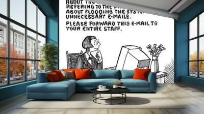 E-Mail Spam Wall mural