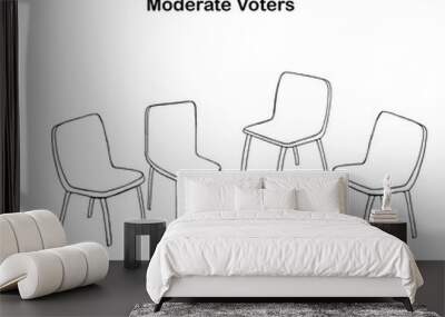 Society of Moderate Voters Wall mural