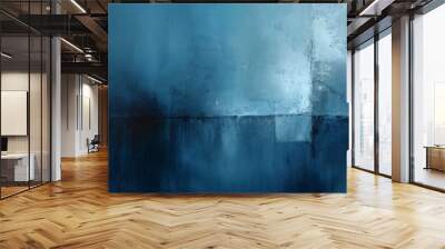 blue white abstract black border vast dungeon oil liminal spaces environments young icebergs shards contemporary Wall mural