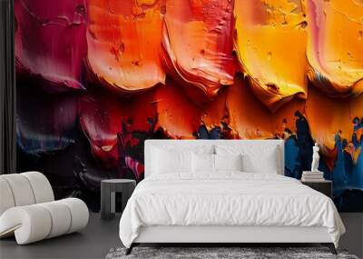 closeup different color paint wallpapers vibrant page Wall mural