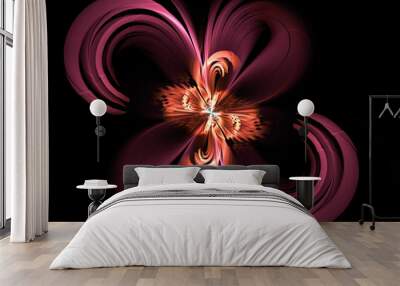 abstract flower fractal shape Wall mural