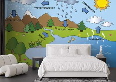 water cycle Wall mural