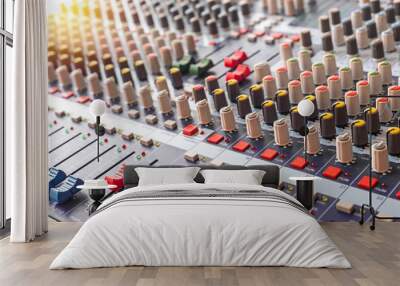 equipment for sound mixer control Wall mural