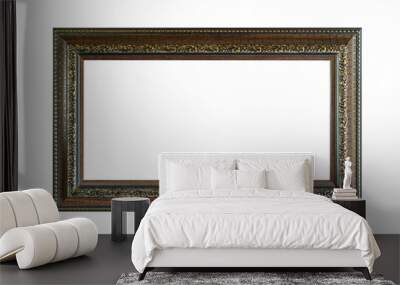 Gold frame Elegant vintage Isolated on white background Wall mural