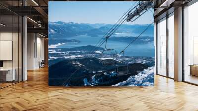 Schweitzer Ski Resort Chairlifts Mountain Lake Pend Orielle View Idaho Wall mural