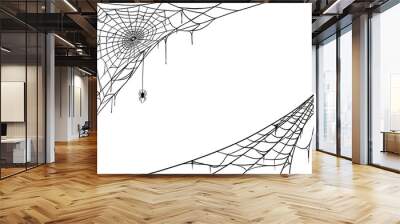 Spider web for cards and background for Halloween october holidays Wall mural