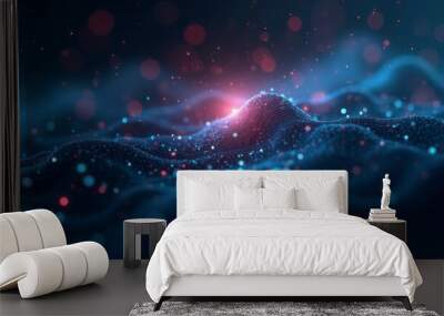 Digital Technology and Science Abstract Background for Innovation and Research Wall mural