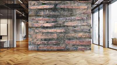 Old vintage and rusted brick wall texture Wall mural