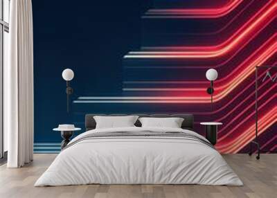 Bold gradient clash. Featuring a bold gradient with clashing hues of deep red and cool teal. Showcasing a clashing and striking visual effect. Ideal for dramatic backgrounds or bold designs Wall mural