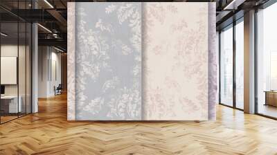 baroque pattern trendy color texture set vector. royal fabric decor illustrations Wall mural