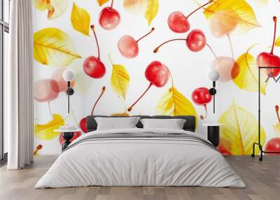 Cherry abstract watercolour creative background Wall mural