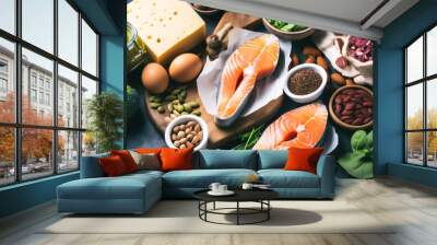 Mediterranean keto diet, study shows gut microbiome changes Generative AI Wall mural