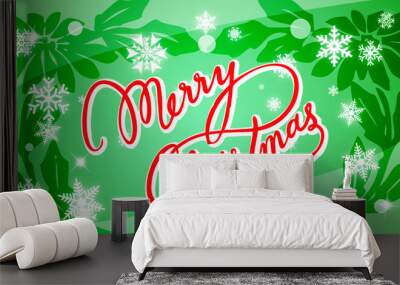 Merry Christmas wallparer illustration concept Wall mural