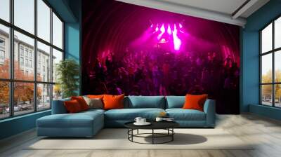 Disco with red light Wall mural