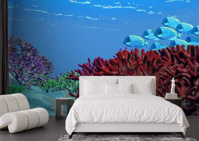 red coral Wall mural