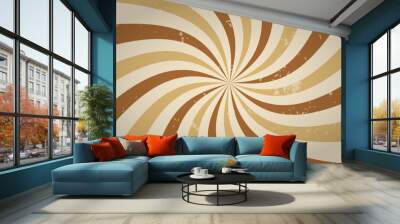 Classic vintage rays sunburst twisted retro background
 Wall mural