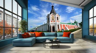 MUROM, RUSSIA - May 16, 2013: Panorama of the Transfiguration Monastery in Murom Wall mural