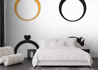 ring icon logo vector design template Wall mural