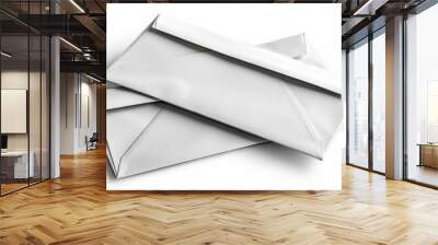 Two White Envelopes Laying On A White Surface Wall mural