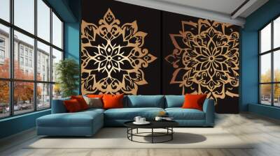 Abstract Arabic ornament in two colors, designed for decorative and ornate purposes. Wall mural