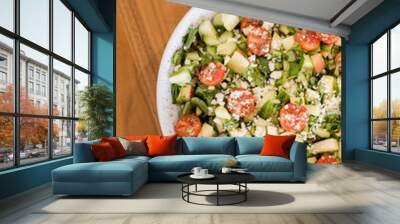 Close up of fruit salad with tomatoes Wall mural