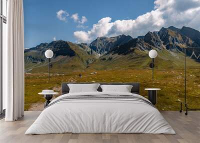 Majestic alpine landscape in the Lord of the Rings style Wall mural