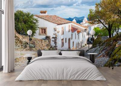 Street in traditional medieval village Marvao Portugal Wall mural