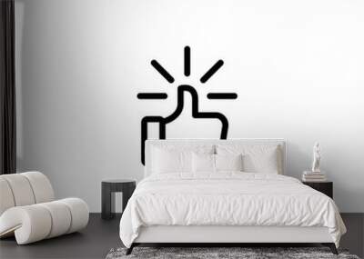 Outline like icon isolated on white background. Line pictogram. mobile application, logo, user interface. Editable stroke. EPS10 format vector Wall mural