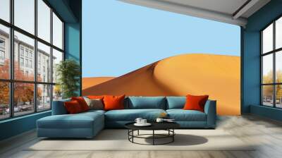 landscape of golden sand dune in sahara desert 	 Wall mural