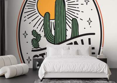 Desert theme vector artwork for t-shirts prints, posters and other uses. Wall mural