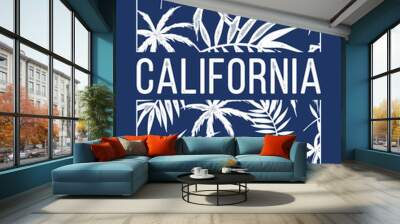 Retro California beach vector graphic for t-shirt prints, posters and other uses. Wall mural