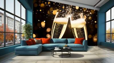 Celebration Toast with Champagne Wall mural