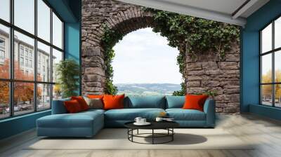 arched view from france's cordes-sur-ciel Wall mural