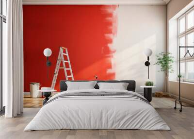 room undergoing painting renovations Wall mural