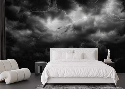 black stormy clouds Wall mural