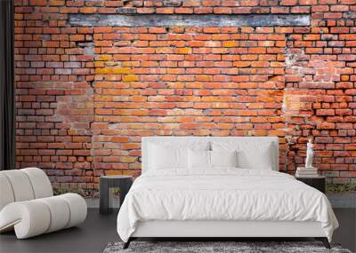 Close up of a old red brick wall Wall mural