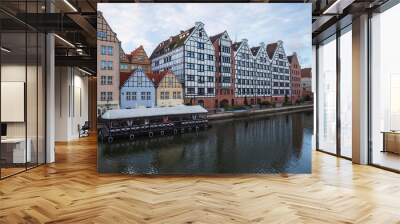 Classical medieval architecture of apartment in Gdansk. Wall mural