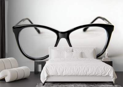 glasses on white background Wall mural