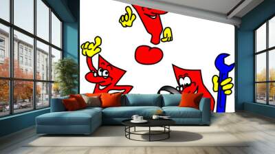 red icon mans Wall mural