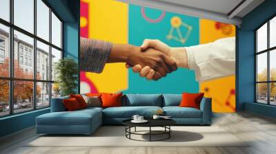 Handshake of Agreement Wall mural