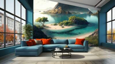 Island landscapes Island in the ocean Wall mural