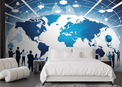 Business global concept Wall mural