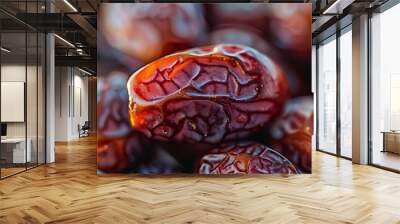 Fresh ripe Dates as background Wall mural