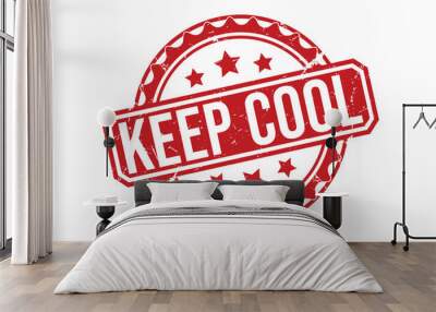 Keep Cool rubber stamp vector illustration on white background Wall mural