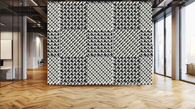 Monochrome Mottled Subtle Check Pattern Wall mural