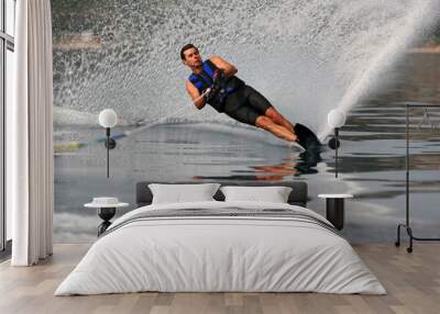 Advanced waterskiing on a mono-ski Wall mural