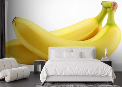 Banana isolated on transparent or white background Wall mural